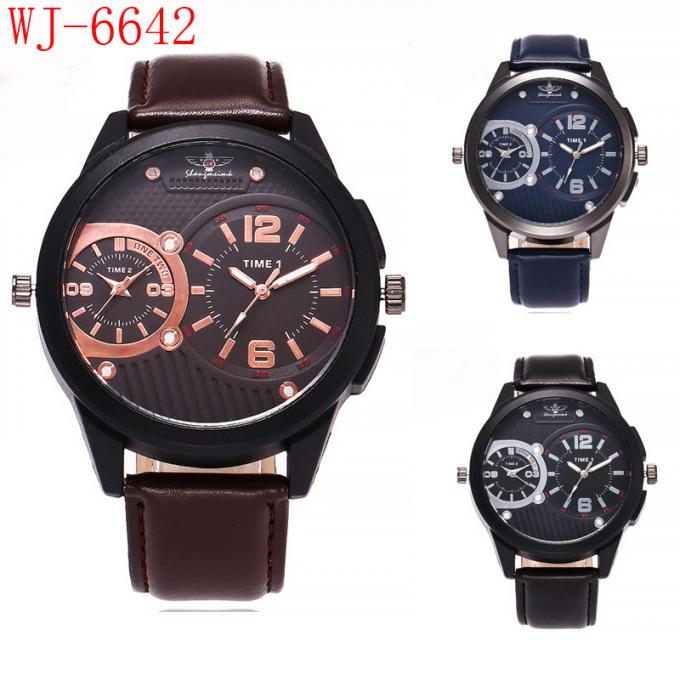 Montres-bracelet de haute qualité de grande de visage d'usine de montre de Wal-joie de WJ-3751Popular Chine d'hommes de handwatches mode de cususl