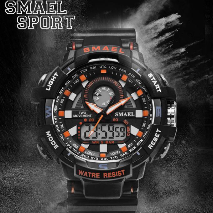 Silicone bon marché occasionnel Handwatches des prix des plus défuntes de la conception SMAEL de la mode WJ-7398 d'hommes de montres grandes de visage de marque montres-bracelet de Digital